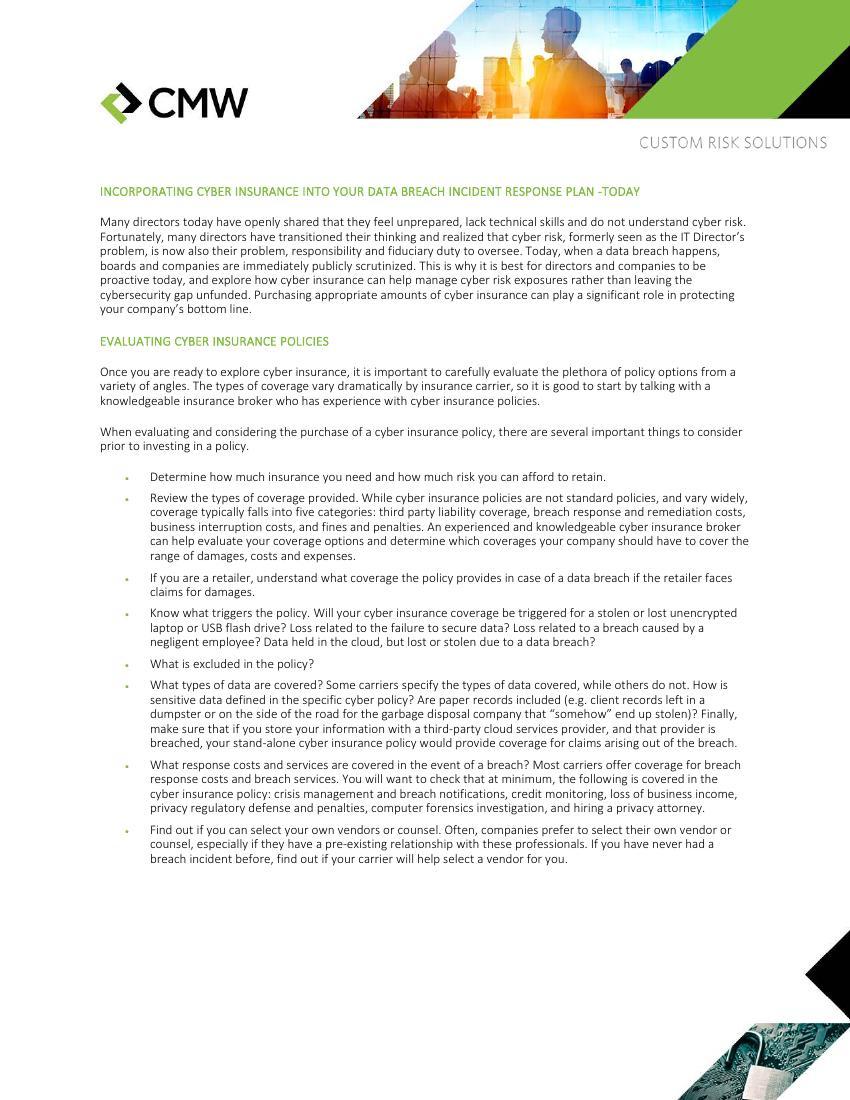 What Directors Really Need To Know About Cyber Insurance